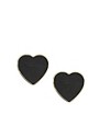 ASOS Genuine Leather Covered Heart Stud Earrings