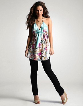 Butterfly Print Scarf Top