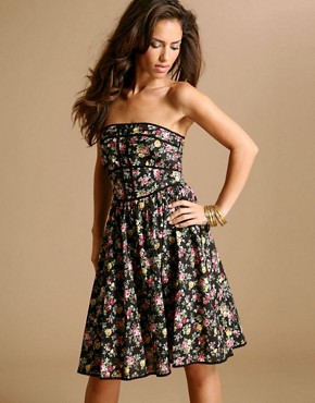 ASOS Premium Rose Print Prom Dress
