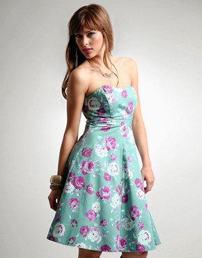 ASOS Rose Print Prom Dress