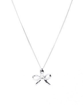 ASOS Sterling Silver Bow Necklace
