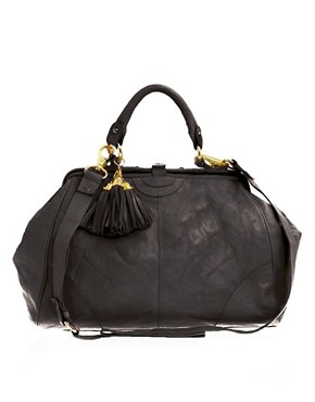 ASOS Leather Tassle Frame Bag