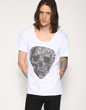 Religion Ibiza Rocks Leopard Skull Print T-Shirt