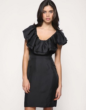 Ted Baker Frill Collar Fitted Dress