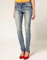ASOS Ripped Blue Skinny Jeans