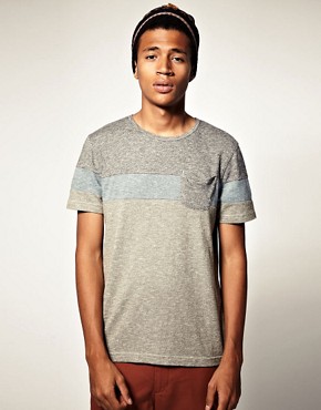 Image 1 of ASOS Crew Neck T-Shirt With Cut And Sew Panels