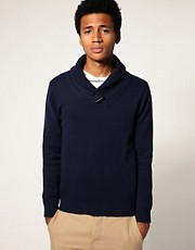 Selected Phil Shawl Neck Knitted Sweat