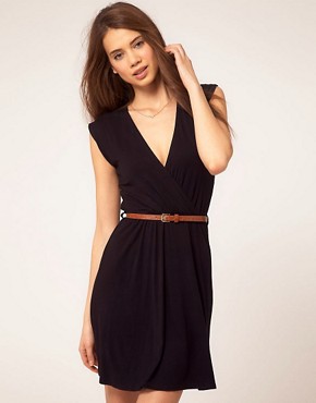Image 1 of ASOS Mini Wrap Dress With Belt