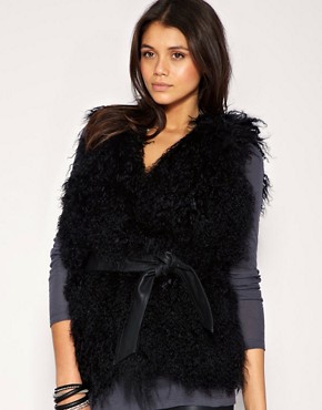 Image 1 of Warehouse Belted Wool Gilet
