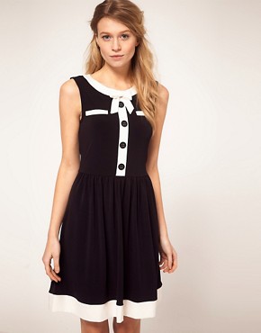 Image 1 of Oasis Tipped Bow Dress