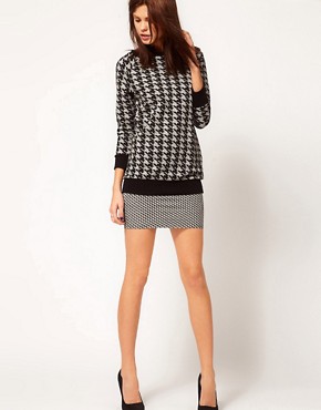 Image 4 of Warehouse Hounds Tooth Sweat Top
