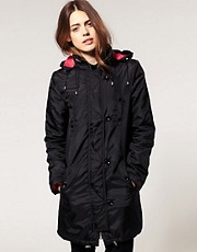 ASOS Parka With Coloured Lining