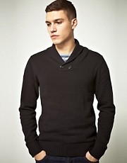 Selected Mark Shawl Neck Sweater