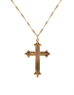 Image 1 of Disney Couture 'Pirates of the Caribbean' Cross Pendant Necklace