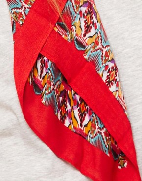 Image 2 of Warehouse Floral Ikat Scarf
