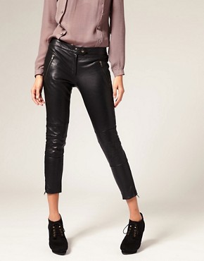 Image 4 of Vero Moda Very Cropped Leather Trousers