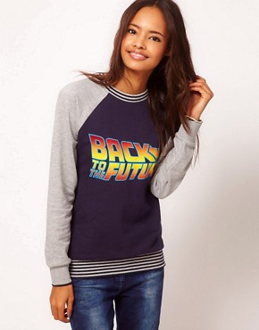 Image 1 of ASOS Sweatshirt With Back To The Future Print