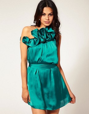 Image 1 of Forever Unique Asymmetric Ruffle Dress