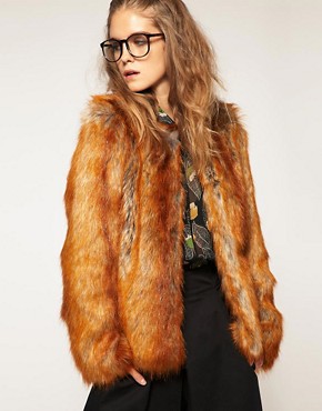 Image 1 of ASOS Faux Fox Fur Coat