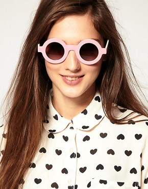Image 3 of ASOS Round Colour Block Sunglasses