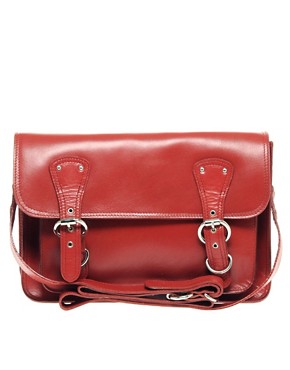 Image 1 of ASOS Leather Traditional Satchel