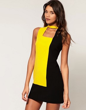 Image 1 of ASOS Shift Dress with Square Cut Out