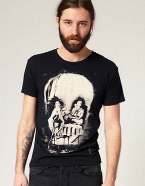 Image 1 of Religion Naked Skull Print T-Shirt