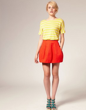 Image 1 of ASOS Textured Lampshade Skirt