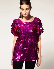 ASOS REVIVE All Over Sequin T-Shirt