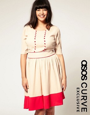 Image 1 of ASOS CURVE Exclusive Colourblock Dress