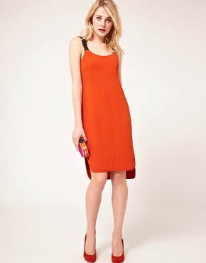 Image 4 of French Connection Shift Dress With Buckle Shoulder