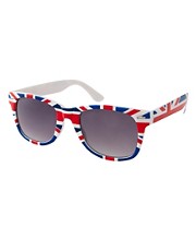 Gafas de sol Wayfarer con estampado de bandera británica de ASOS