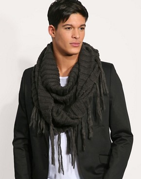 Image 1 of ASOS Fringed Knitted Snood