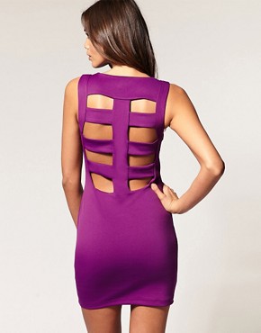 Image 1 of ASOS Mini Dress with Cage Back