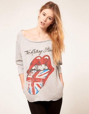 Image 1 of Amplified Rolling Stones UK Slash Neck Top