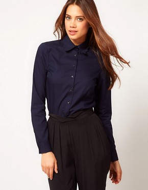 Image 1 of ASOS Shirt With Scalloped Collar