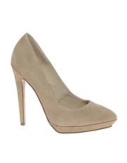 ASOS PROP Suede Pointed Platform Court Shoes