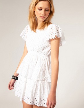 Image 1 of Religion Tiered Broderie Anglaise Dress