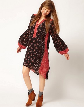 Image 1 of Free People Tunic Dress in Patchwork Peace Maker