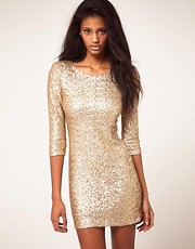 TFNC Sequin Dress with Long Sleeves
