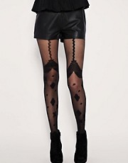 House Of Holland For Pretty Polly Bandana Suspender Tights