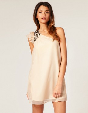 Image 1 of Vero Moda Embellished One Shoulder Dress 