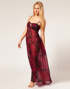 Image 4 of ASOS Bandeau Maxi Beach Dress In Paisley Scarf Print