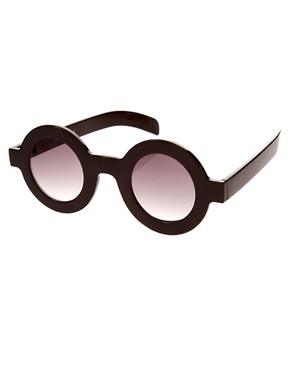 Image 1 of ASOS Flat Round Sunglasses