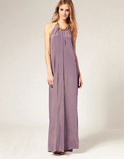 ASOS Chain Necklace Maxi Dress with Open Back