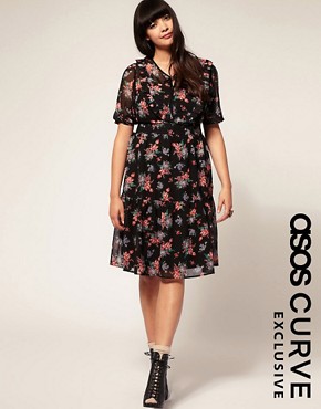 Image 1 of ASOS CURVE Exclusive Floral Dress