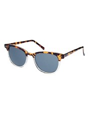 ASOS 2 Tone Plastic Clubmaster Sunglasses