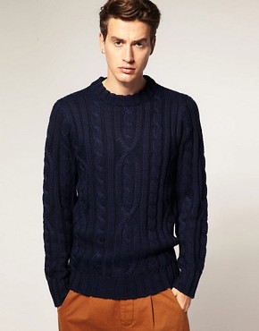 Image 1 of Self Cable Knitted Jumper