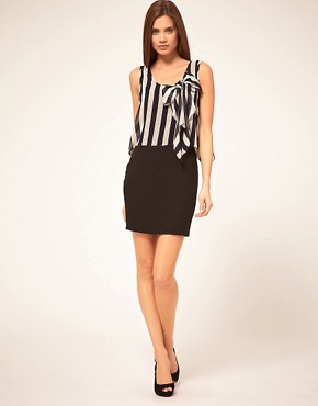 Image 4 of Lipsy Dress With Stripe Top