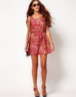 Image 4 of River Island Chelsea Girl Pink Waisted Dress